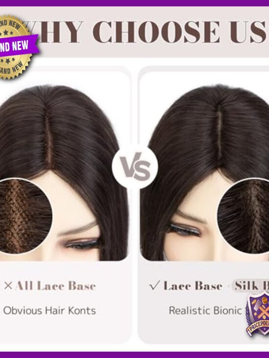 Human Hair Topper 10 Inch Silk Base Lace Clip Thin Hair Piece